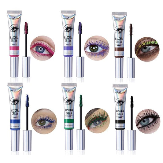 6 Colors Mascara Set, Colorful Mascara Waterproof Long-lasting Volumising Lengthening Curling, Create 3D Charming Eye Makeup, Brilliant Halloween/Christmas Gift Set for Women Teenage Girls#1