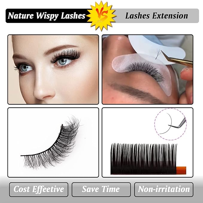 Natural False Eyelashes Fluffy Wispy 3D Faux Mink Lashes Pack Fake Lashes Strip - 7 Pairs, Z06