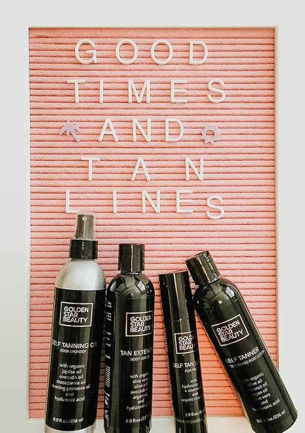Self Tanner Oil & Tan Extender Lotion with Hyaluronic Acid and Organic Oils - Create and Extend Beautiful Sunless Tan