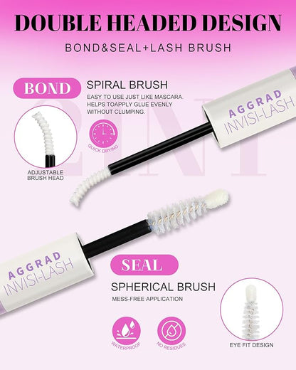 Fairy Lash Clusters Kit Wispy Fluffy 8-18mm Manga Anime Eyelashes Cluster Extension Kit C Curl Individual DIY Fake Lashes Extension Kit with Lash Bond and Seal Waterproof False Eyelashes Clusters Kit