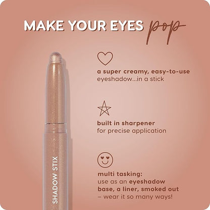 ColourPop Shadow Stix Bundle - Cream Eyeshadow Stick with Long-Lasting Color - Socialite & Honey BB (Pack of 2, 0.05 oz each)