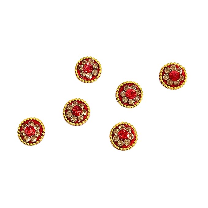 Bridal Bindis for Women – Diamond Design Maroon Color Bindis for All Occasions, Perfect for Prosperous Festivals and Special Celebrations (Design 2)