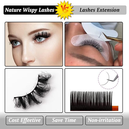 Fluffy False Eyelashes Thick 3D Faux Mink Lashes Wispy Fake Eyelashes Pack - 7 Pairs, Z24
