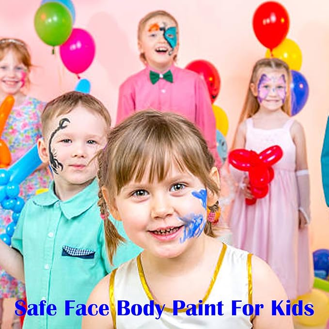 MEICOLY Cream Royal Blue Face Body Paint,2.1Oz Smudge-Proof Navy Blue Face Paint,Water Based Washable Full Body Paint for Adults and Kids,Dark Blue Halloween SFX Avatar Smurf Mystique Special Effects