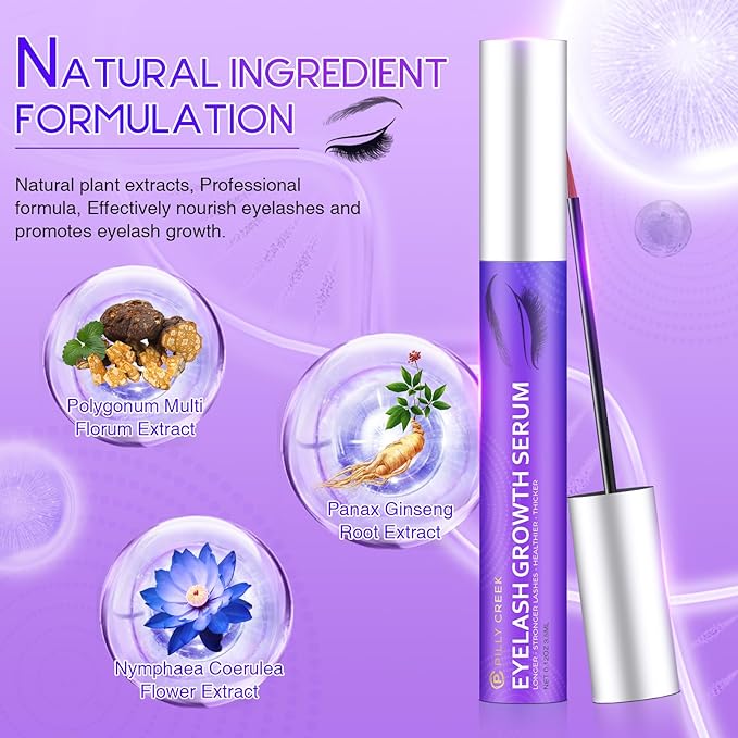 Premium Eyelash Growth Serum and Eyebrow Enhancer, Lash Serum, Eyelash Serum, Boost Lash Growth Serum, Advanced Formula - Boost, Longer, Thicker, Fuller Lashes