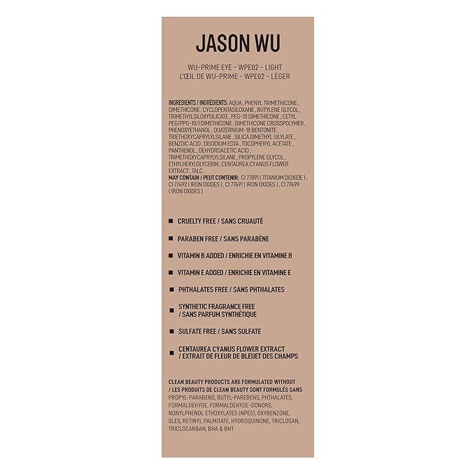 Jason Wu Beauty - Wu Prime Eye - Pigment Eyeshadow Base - 9.9ml (.33 fl oz) (Light, 9.9ml (.33 fl oz))