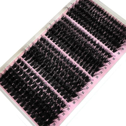HBZGTLAD Fluffy Cluster Lashes 40D60D80D100D120D Natural Thick Eyelash Clusters D Curl Individual Lashes DIY Eyelashes Extension (80D100D120D160D)
