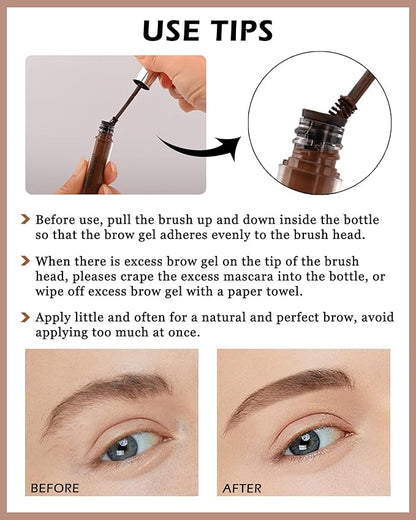 Tinted Eyebrow Gel- 1Pcs Long Lasting Waterproof Grey Tinting Eye Brow Glue,Gray Brow Filler,Brow Fast Sculpt,Fill in Eyebrows and Cover White Hairs,Mother's Day Eye Makeup Gift for Women Mother-#13