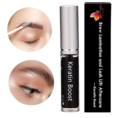 NC Lash Lift Care, Brow Lamination Aftercare Eyelash Perm Nutrition, Treat Burning Eyebrow Save Messy Lash, 8 weeks Keratin Botox Care For and Perm/Lift(7ml) (Clear-lash&brow care)