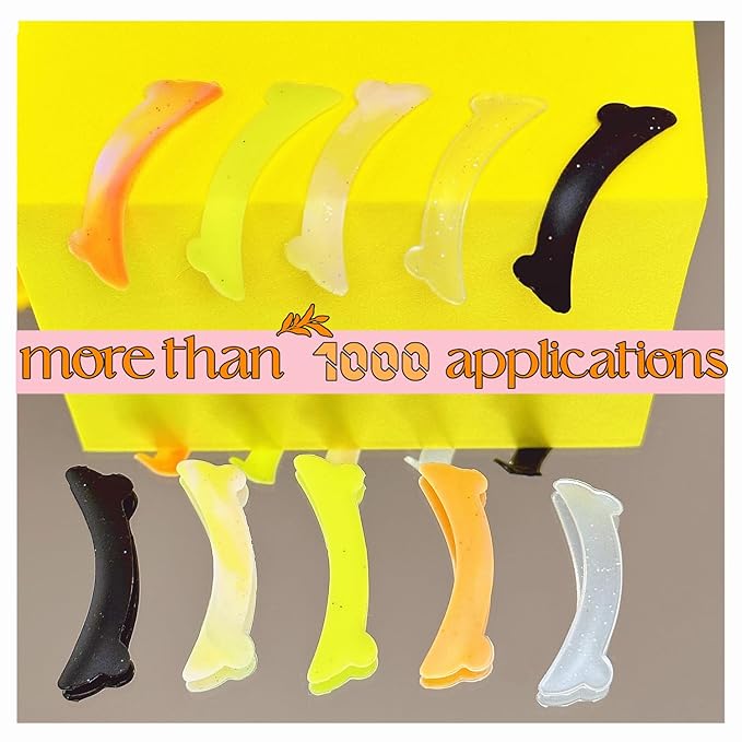 Lash Lift Ribbons Eyelash Lifting Shields Mate Mini Lami Lamination Roller Tool Soft Silicone Perm Rod Ribbon Gel Eyelash Perming Covers Mini Lash Tape String (Colorful Lash Lift Shield Partner)