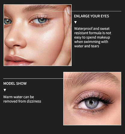 4d Lengthening Curling Black Mascara, 2 in 1 Mascara Double Headed Tubing for Lash Makeup, 5x Longer Waterproof Lash Silk Fiber Eyelash, Non Smudge Lasting Curling