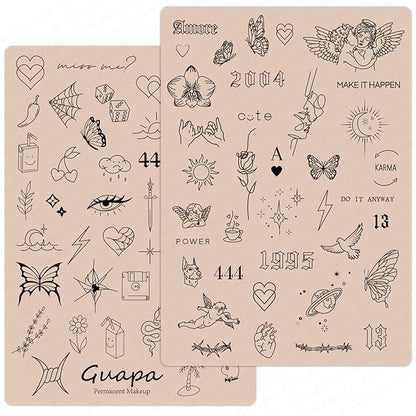 2 Pcs Tiny Tattoo Practice Skins, Small Deluxe Mini Silicone Finger Semi Permanent Tattoo Latex Pad for Training (Tiny #6 - Pink Pad -2PCS)
