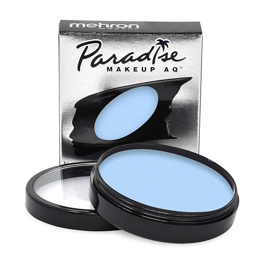 Mehron Makeup Paradise Makeup AQ Pro Size | Stage & Screen, Face & Body Painting, Special FX, Beauty, Cosplay, and Halloween | Water Activated Face Paint & Body Paint 1.4 oz (40 g) - Pastel Blue