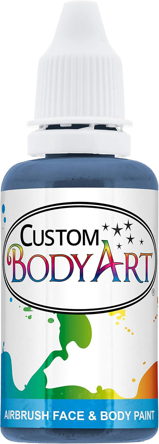 Custom Body Art 1-Ounce Blue Water Based Airbrush Body Art & Face Paint