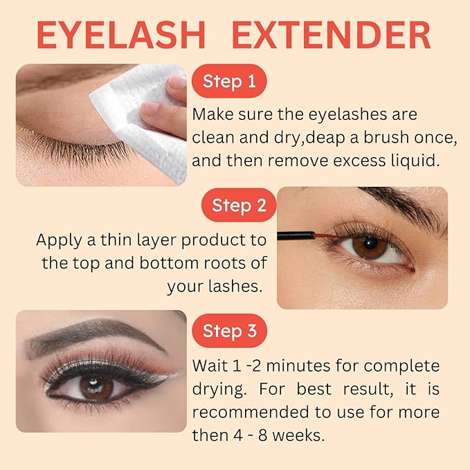 Belle Beauty Eyelash Growth Serum, Longer Looking Eyelashes, Lash Enhancing Serum, for Natural Lashes and Lash Extensions, 3ML/0.11 fl oz