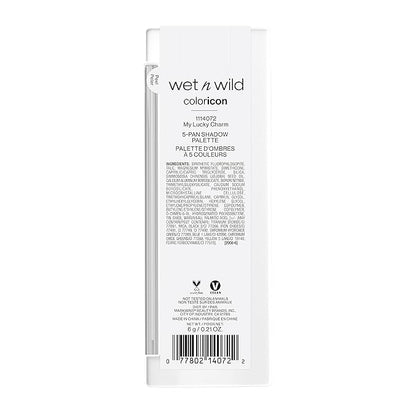 wet n wild Color Icon Eyeshadow Makeup 5 Pan Palette, Matte, Shimmer, Metallic, Long Wearing, Rich Buttery Pigment, Cruelty Free - My Lucky Charm