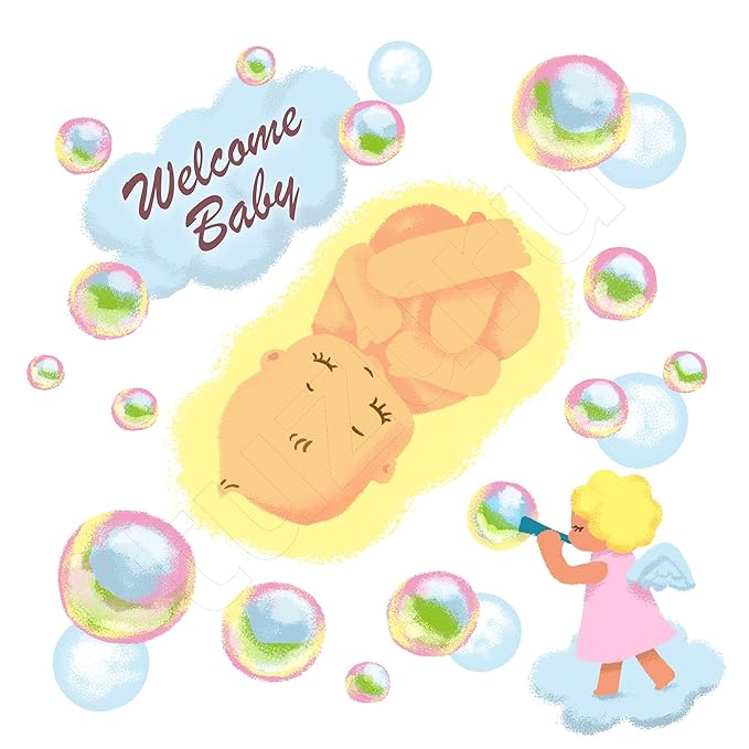 Tuzuru Pregnancy Belly Tattoo Stickers - Cute Baby Bump Body Paint for Baby Shower Maternity Gifts (ZA)