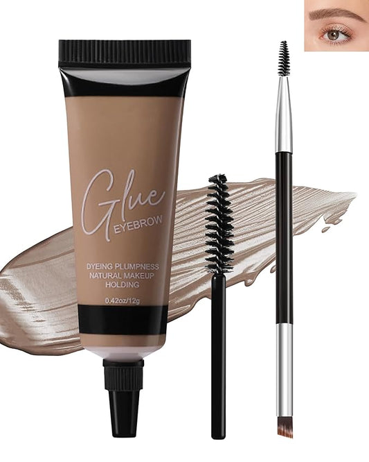Waterproof Eyebrow Gel Light Brown,Sweat-Proof Longwear Strong Hold Tinted Brow Gel, Vegan,Cruelty-Free, Brow Glue Mascara for Eyebrows with Eyebrow Brush, Enhance Eye Brows Filler Makeup for Women-03