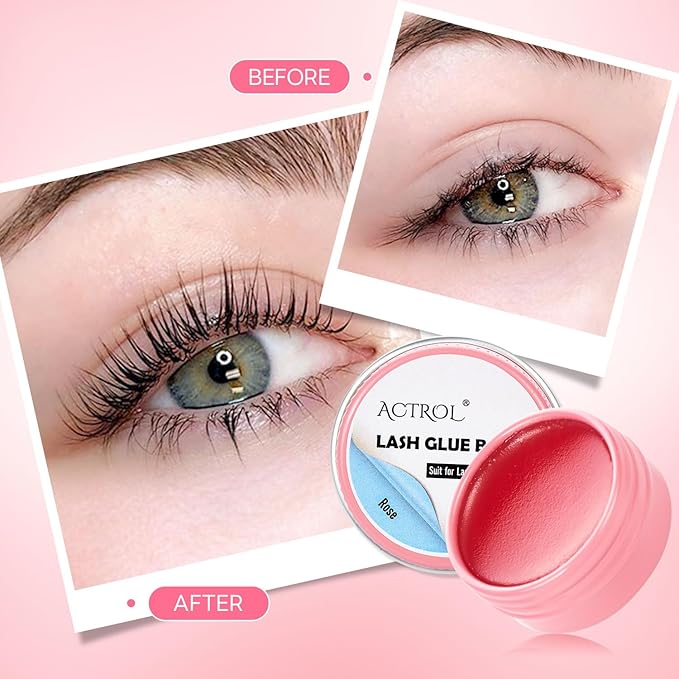 Lash Lift Glue Balm Eyelash Lifting Perm Pink Rose Strong Hold Lash&Brow Perm Glue Balm Brow Adhesive Powerful Sticky Brow Lamination 0.35Oz/10G