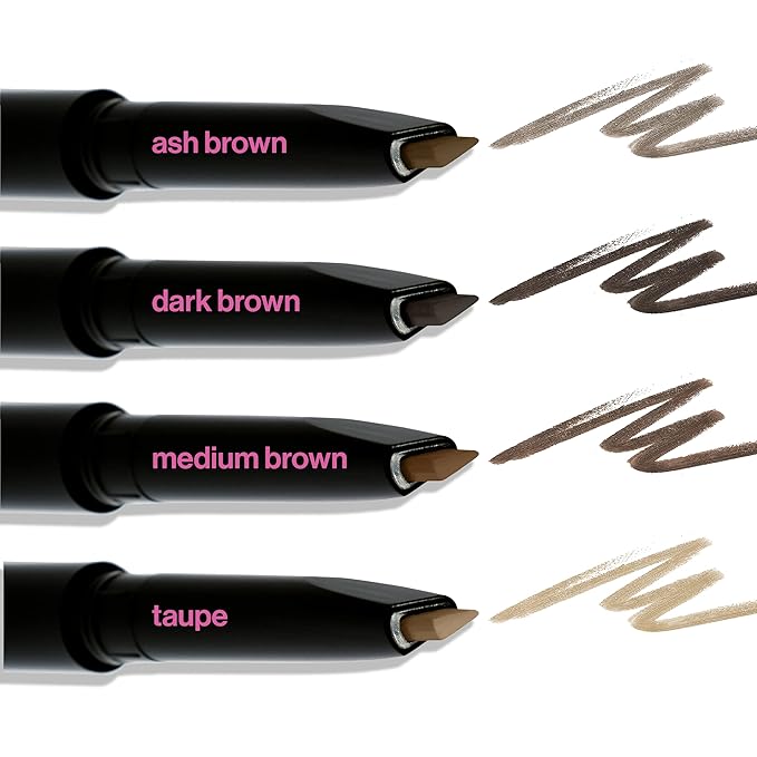 wet n wild Ultimate Eyebrow Retractable Definer Pencil, Dark Brown, Dual-Sided, Fine Tip, Shapes, Defines, Fills Brows Makeup