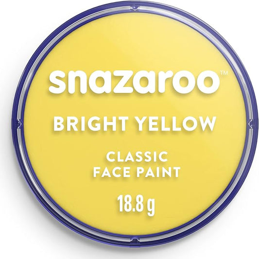 Snazaroo Classic Face and Body Paint, 18.8g (0.66-oz) Pot, Bright Yellow
