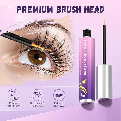 Eyelash Enhance Serum - Eyelash Enhancers & Primers - Purple - Promotes Natural Lash Growth for Longer, Fuller Lashes