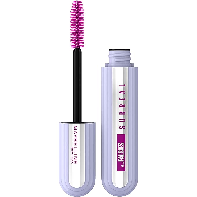 Maybelline The Falsies Surreal Extensions Washable Mascara, Volumizing, Lengthening Mascara Make Up, Blackest Black, 1 Count
