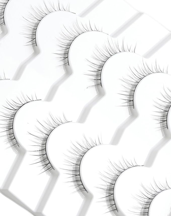 Natural Lashes Wispy 10mm Short Lashes Natural Looking False Eyelashes Small Lashes for Clean Look K38