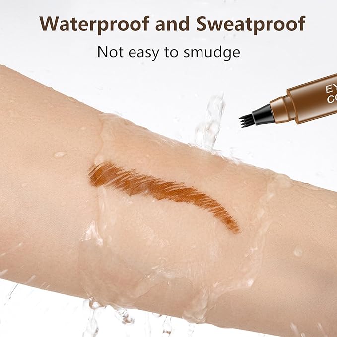 Eyebrow Pencil Microblading Eyebrow Pen Instant Lift Brow Pencil 4 Fork Tip Waterproof Eyebrow Pencil Fills Brows Makeup All-Day Natural Makeup Effect For Mother's Day gift