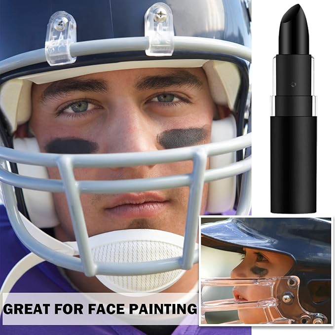 CAHIUYOA 3PCS Eye Black Stick for Sports,Professional Eyeblack Sports Football Baseball Softball Eye Black Face Body Paint Stick Makeup