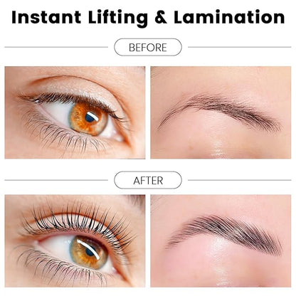 Libeauty Lash Lift Kit with Lash Glue Balm, 2-in-1 Eyelash Perm Kit, 4-6 Weeks Eyelash Lift & Eyebrow Lamination, Complete Tools for Beginners & Professionals