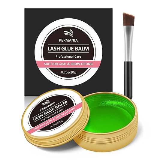 PERMANIA Lash Lift Glue Balm, Lash Lift Adhesive New Brow Lamination Glue Soft Fruity Strong Viscosity and Water Solubility for Lash Lift Kit (Apple)