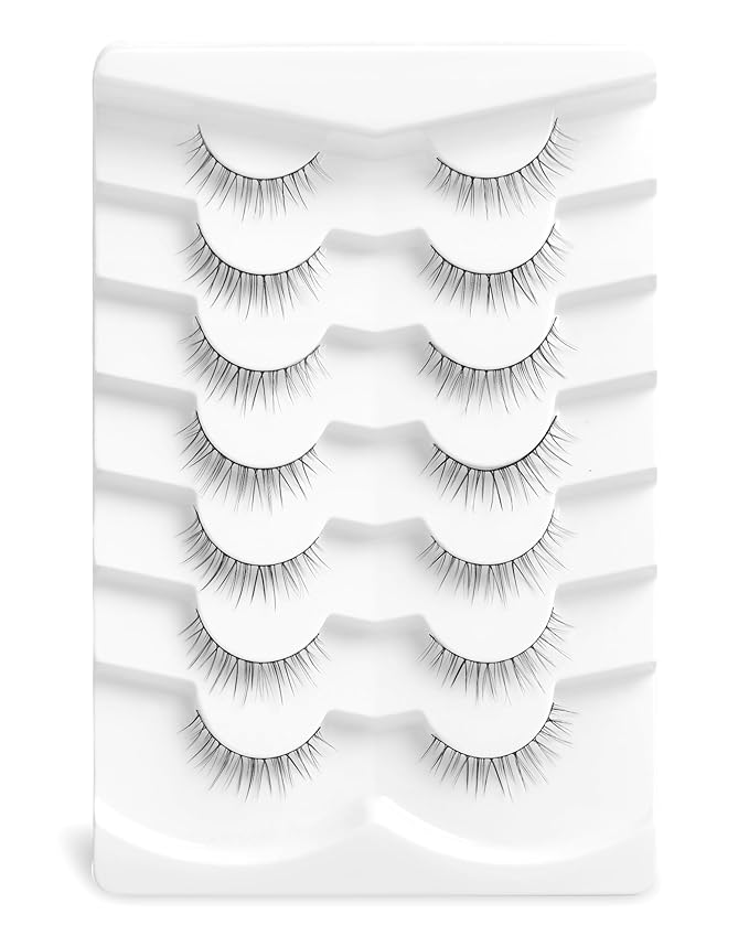 Natural Lashes Wispy 10mm Short Lashes Natural Looking False Eyelashes Small Lashes for Clean Look K38