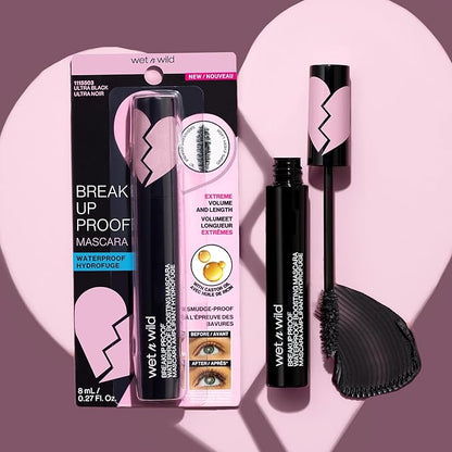 wet n wild Breakup Proof Waterproof Boosting Mascara (Pack of 2)