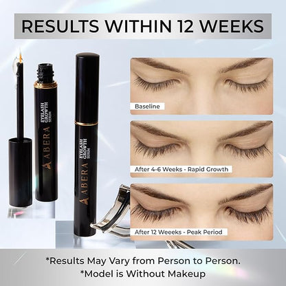 Abera Misan Eyelash Growth Serum (Upgrade Version) - Natural Lash Booster and Lash Enhancer, Regenerating and Nourishing Lashes Longer and Thicker (3. Set of 3 with Gift)