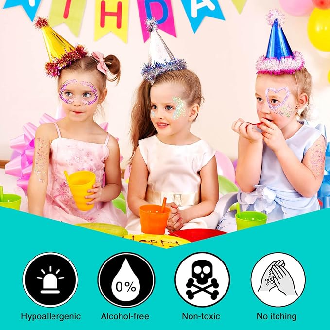 MEICOLY Sky Blue Body Glitter,Teal Face Glitter Gel,Halloween Glitter Face Paint,Light Blue Glitter for Face Body Eye Lip Hair,Mermaid Turquoise Sparkling Glitter Makeup for Women Kids,50 ml