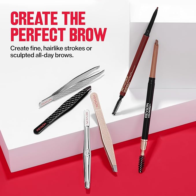 Revlon Eyebrow Pencil, Colorstay Eye Makeup with Eyebrow Spoolie, Waterproof, Longwearing Angled Precision Tip, 210 Soft Brown, 0.01 Oz
