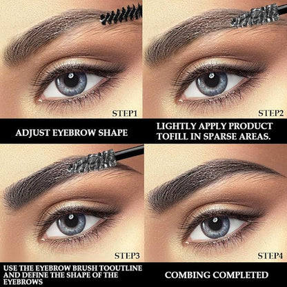 Tinted Thickening Brow Mascara,Brow Fast Sculpt,Waterproof, Transfer-proof, Brush to Fill in Eyebrows and Cover Gray Hairs - Cruelty Free (2pcs 07 Espresso &09 transparent)
