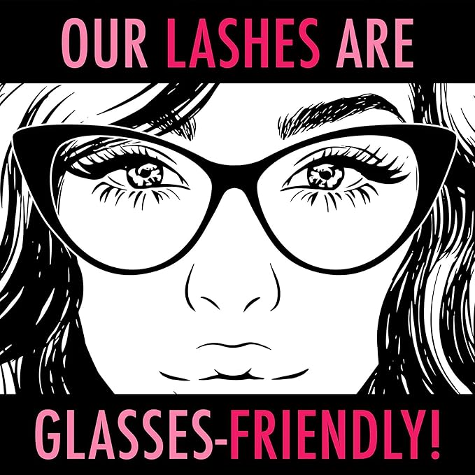 Gerard Cosmetics #GlowUp #Lashes, Rhinestone Eyelashes for a Full and Flirty Look, Perfectly Curled False Lashes For Glasses Wearers, Cruelty Free & Vegan (1 Pair)