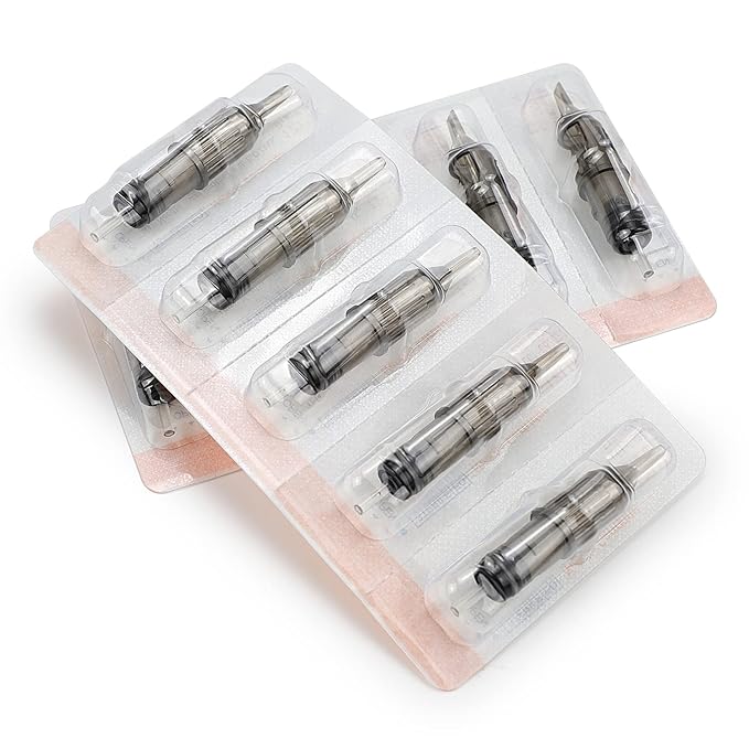TATELF Tattoo Cartridge Needles 50pcs Professional Disposable Tattoo Needles Cartridges Round Liner Mixed 3RL 5RL 7RL 9RL 11RL for Rotary Pen Machine Tattoo Supplies(12# RL)