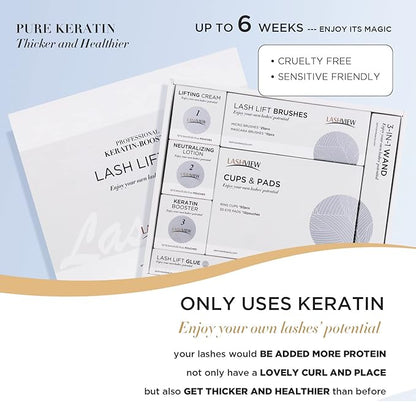LASHVIEW Lash Lift Kit,Lash Lift,Professional Eyelash Perm Kit,Liquid Set,Semi-Permanent,Curling Perming,Wave Lift Extension Perm Set,10 Times