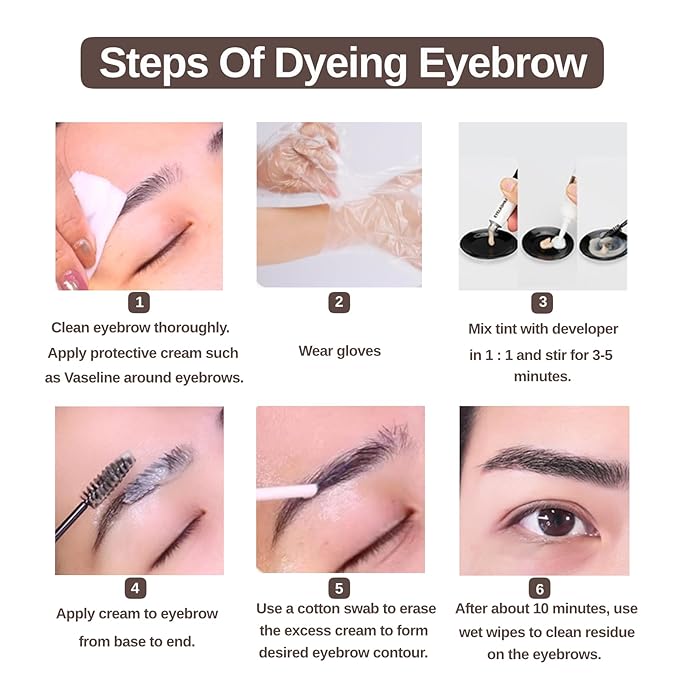 Lash Color Kit - Professional Eyelash and Brow Color Set with Natural Effect, Lasts 6 Weeks, Safe & Easy to Use for Salon Home (7ml, Coffee)