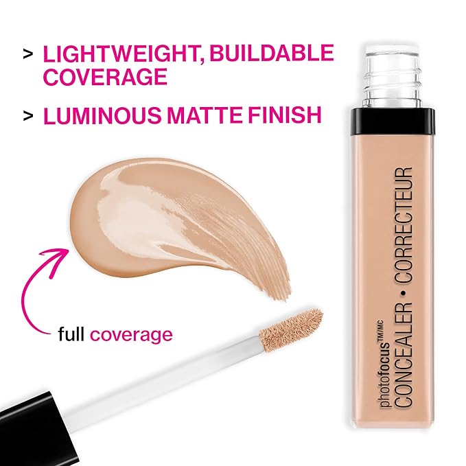 Wet n Wild Photo Focus Concealer Medium Peach,843B (Pack of 5)