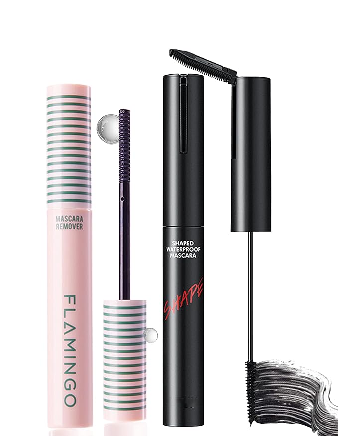 Lash Perfection Set: Gentle Mascara Remover + Volumizing Mascara with Built-In Lash Comb | Clump-Free, Sensitive Eyes Safe & Effortless Grooming