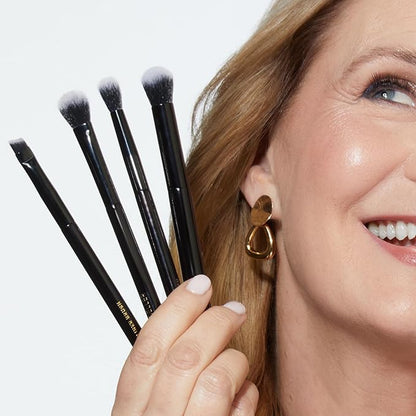 LAURA GELLER NEW YORK Shadow Skills Eyeshadow Professional Vegan Makeup Brush Set | Apply Eyeshadow & More - Pack of 4