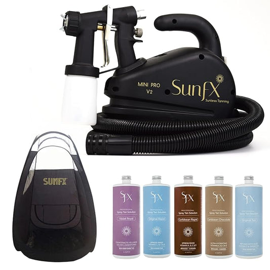 SunFX Pro Mini V2 Professional HVLP Sunless Tanning System | Professional Pop Up Sunless Tanning Booth