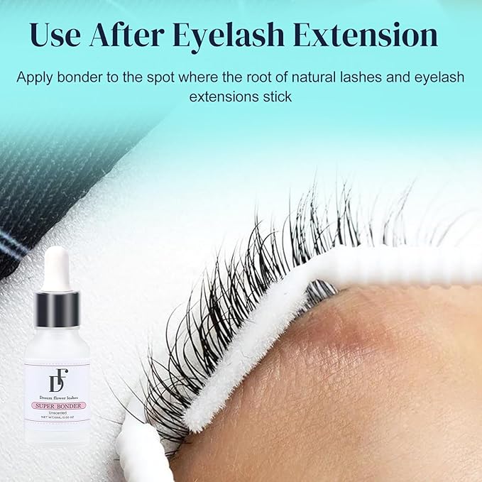 Lash Bonder for Eyelash Extensions Super Bonder for Lashes Extensions Glue Accelerator Adhesive Companion Waterproof Lash Bond Sealant Reduce Fumes 15ml-Pink Rose