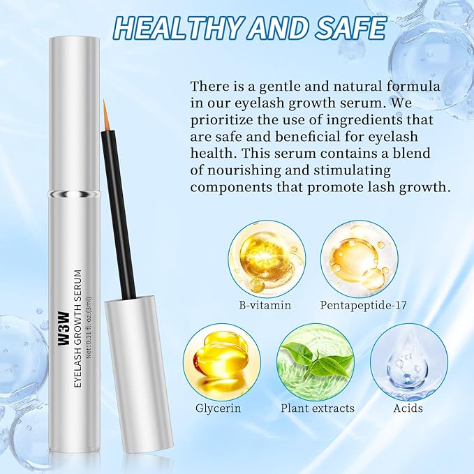 Lash Serum, Eyelash Enhancer Growth Serum, Eyelash Serum, Lash Serum for Eyelash Enhance, Boost Lash Growth Serum, Gentle Formula for Longer, Fuller, and Thicker Lashes, 3ml