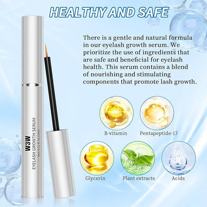 Lash Serum, Eyelash Enhancer Growth Serum, Eyelash Serum, Lash Serum for Eyelash Enhance, Boost Lash Growth Serum, Gentle Formula for Longer, Fuller, and Thicker Lashes, 3ml