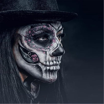 Go Ho Black Face Paint Washable for Halloween Makeup,Water Based Black Raven Makeup Face Paint,Creamy to Gel Body Paint Palette for Adults Children SFX Cosplay Costumes Festivals Makeup,25g